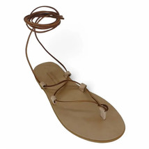 Greek Handmade Sandals Leather Ancient Style Women&#39;s Gladiator tie tyre up - $71.00