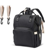 Mommy Diaper Bag Backpack Multifunctional Waterproof Big Capacity - Black - $44.81 CAD