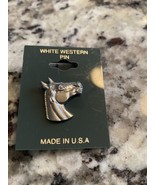 Silver Tone Horse Head hat/lapel pin Made In The USA - $7.92