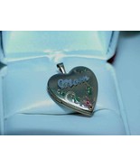 VINTAGE MOM HEART LOCKET 14K GOLD FILLED RAISED SILVER  3.3 GRAMS ANTIQU... - $81.48 CAD