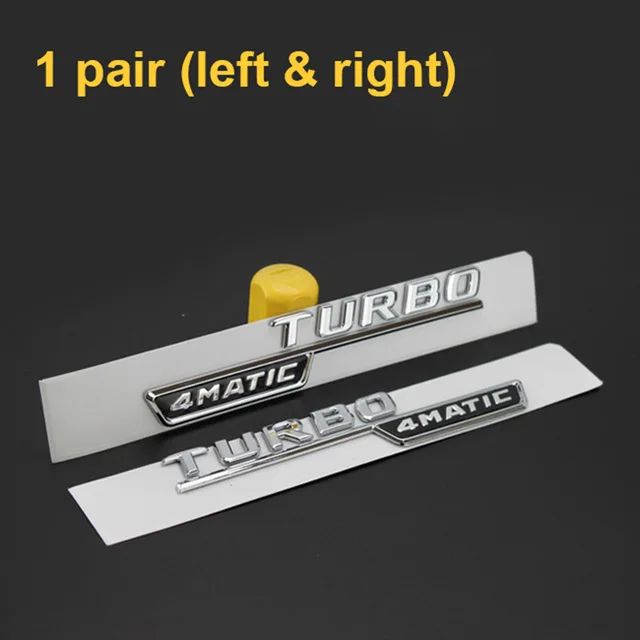 Letter Emblem for Mercedes Benz AMG V12BITURBO V8 BITURBO 4MATIC+ TURBO 4MATIC C