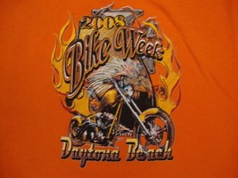 Daytona Beach Bike Week 2008 Biketoberfest 2007 Choppers Orange T Shirt XL - £14.99 GBP