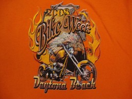 Daytona Beach Bike Week 2008 Biketoberfest 2007 Choppers Orange T Shirt XL - £15.07 GBP