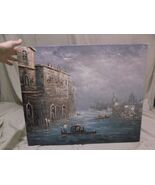 ART PIECE by Y. Jensen Acrylic Painting Island City Gondola 20&quot; by 24&quot; 5537 - $784.39 MXN