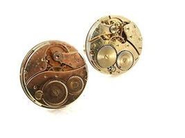 Vintage Silvertone Goldtone Waltham Watch Works Cufflinks 62317 - £58.66 GBP