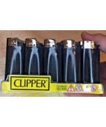 Clipper/Brio Black  Silver Cap  Disposable Lighters  (50) Display - $74.25