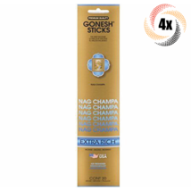 4x Packs Gonesh Extra Rich Incense Sticks Nag Champa Scent | 20 Sticks Each - $12.06