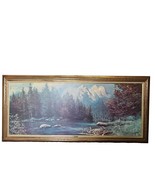 Vintage Art Robert Wood Mountain Stream Framed Reproduction Print 66 X 3... - £1,195.31 GBP
