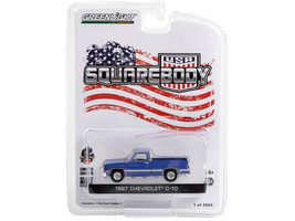 1987 Chevrolet C-10 Pickup Truck Blue Squarebody USA Limited Edition to ... - £16.09 GBP