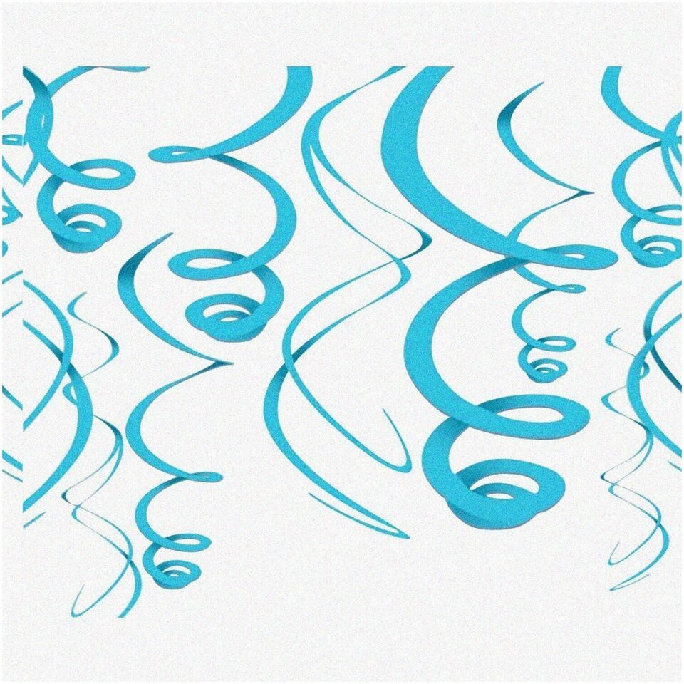 Blue Sky Swirls - Vibrant Hanging Decorations for Parties and Events (12... - $18.80