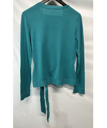 Ann Taylor Loft Long Sleeve Green Knit Sweater Tie Waist Career Casual M - $31.16 CAD