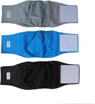 Reusable Wrap Diapers for Male Dogs, Washable Puppy Belly Band Pack of 3 (S) NEW - £14.14 GBP
