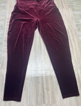 Spanx Size 3XL XXXL Pull On Pants Red Velvet Velour - $29.39