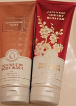 Bath &amp;Body Works Japanese Cherry Blossom &amp;Champagne Toast Scented Body Wash Set. - $18.66