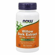 NOW Supplemetns, White Willow Bark 400 mg, 100 Capsules - $12.85