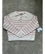 Velvet by Graham &amp; Spencer Women's Kierra Sweater Stripe Rose Beige Size... - $89.99