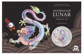 AUSTRALIA • 2024 • Lunar Series III Year of the Dragon 1oz Silver Coin - $92.83