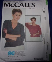 McCall’s Misses Tops For Stretch Knits Only Size 6-8 Petite #6671 - $4.99
