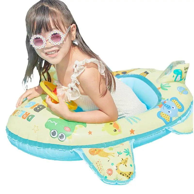 Inflatable Swimming Ring With Float Sea Aeroplane Swim Rings For Pool Toddler - £17.75 GBP+