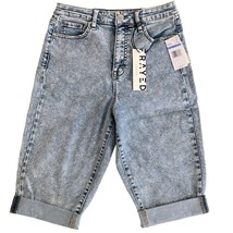 Frayed Denim Shorts 25 High Rise Baggy Shorts Better Than Blue Acid Wash... - £18.97 GBP