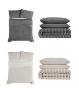 Frye 4&quot; Jacquard Channel Luxury Faux Fur Comforter 3 Piece Queen Set, Re... - $328.18 CAD