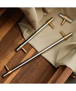 Solid Brass and Stainless Steel, Silver and Gold Cabinet Handle, Drawer Pulls - $8.75 - $21.75