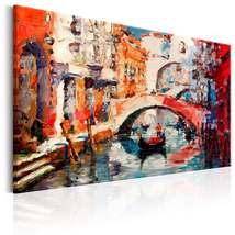 Tiptophomedecor Stretched Canvas Wall Art  - Summer In Venice - Stretched &amp; Fram - £63.86 GBP+