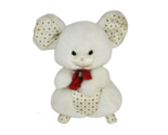 APPLAUSE VINTAGE 1986 WINTRY WHITE MOUSE SNOWFLAKE EARS STUFFED ANIMAL P... - $38.00