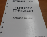 2009 Yamaha TT-R125EY Service Réparation Atelier Manuel OEM LIT-11616-22-26 - £20.28 GBP