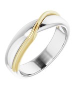 5mm Wedding Band in Platinum and 18k Yellow Gold - £1,185.28 GBP+