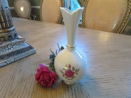Lenox China Roselyn Rhodora Bud Vase 8" Narrow Neck Backstamped Usa - $24.70