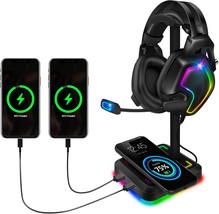 This Headphone Stand Features A Wireless Charging Station For Gaming Headsets, A - £29.50 GBP