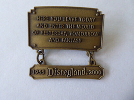 Disney Trading Pins 818     Disneyland - Entrance Plaque (1955-2000) - $27.91