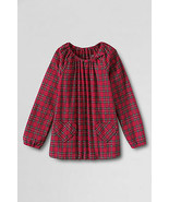 LANDS&#39; END Big Girl Flannel BLOUSE Size: 8 (SMALL) New SHIP FREE Рубашкa... - £31.41 GBP