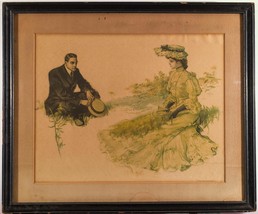 The Yellow Peril Print Will Grefe Framed Vtg g25 - £66.73 GBP