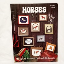 Horses Cross Stitch Leaflet Pegasus 1983 Thoroughbred Stephanie Seabrook... - $21.99
