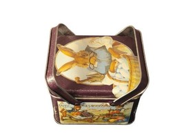 Happy Eastertide Tin Double Handles Easter Metal Box Empty Tin 5&quot; x 6&quot; x 4 1/2&quot; - £8.70 GBP