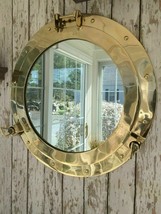 20&quot; Brass Porthole Mirror ~Nautical Wall Décor ~ Large Working Ship Cabi... - £168.69 GBP