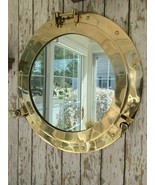 20&quot; Brass Porthole Mirror ~Nautical Wall Décor ~ Large Working Ship Cabi... - £166.15 GBP