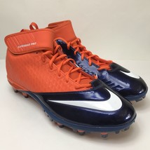 Nike Mens Lunarlon Superbad Pro Football Cleats Sz 15 Orange Blue 534994-810 NEW - £15.63 GBP