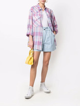 Isabel Marant Etoile Womens Bethany Pink Cotton Shirt Blouse Tunic Top S 34 - $138.48