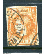 Romania 1868 Sc 33 Used Imperf 2b orange 15116 - $19.80