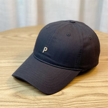 Hat Spring Small Letter P Soft Top Baseball Cap Wide Brim Big Head Cap Couple Ca - £8.96 GBP