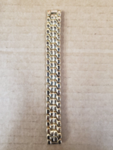 Speidel stainless gold color Stretch link 1970s Vintage Watch Band Nos W30 - £44.01 GBP