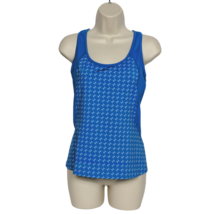 Nordic Track Womens Tank Top Size Small Blue Geometric Shelf Bra Scoop N... - £11.63 GBP