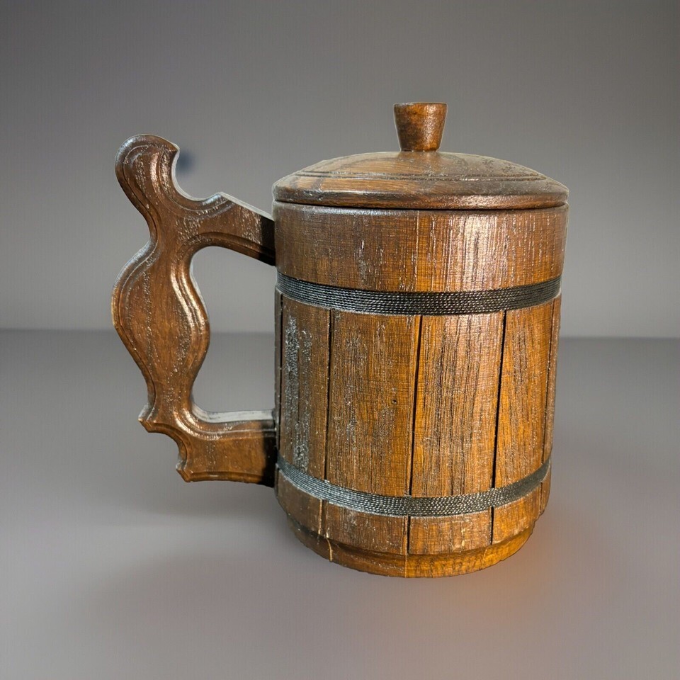 Treasure Island Wood Beer Stein Stainless Steel Insert Item image 2