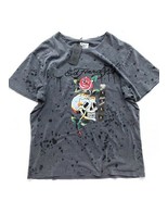 Ed Hardy Grey Splatter Skull Rose Print Tee ( L )  - $146.65 CAD