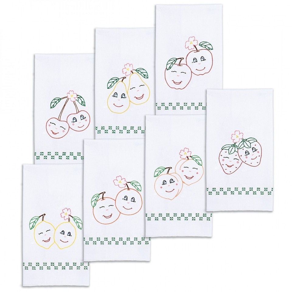 Jack Dempsey Needle Art Happy Vintage Fruit Decorative Hand Towel Set - $36.95