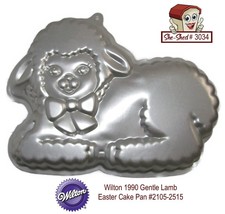 Wilton 1990 Gentle Little Lamb Cake Pan Vintage 2105-2515 Holiday Party ... - $12.95