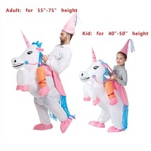 Adult Kids&#39; Unicorn Costume Inflatable Suit Halloween Cosplay Fantasy Co... - £22.20 GBP+